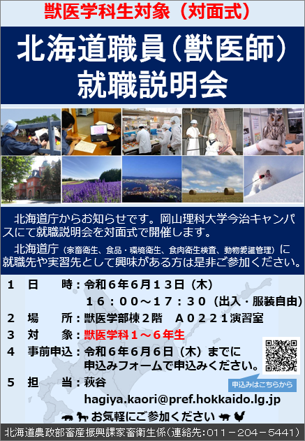 北海道就職説明会チラシ